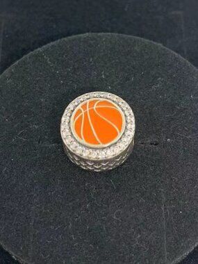 Engravable Basketball Charm Sterling silver